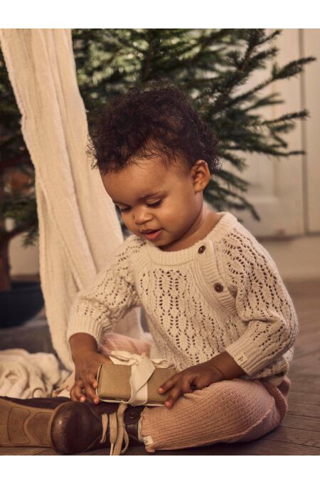 LIL´Atelier - Legging mit Lochmuster - Rugby Tan