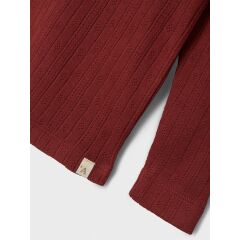 LIL´Atelier - Longsleeve mit Lochmuster - Spiced Apple