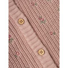 LIL´Atelier - Kleinkind Strickjacke mit Blümchen - Shadow Gray