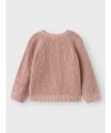 LIL´Atelier - Kleinkind Strickjacke mit Blümchen - Shadow Gray