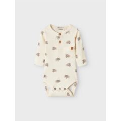 LiLAtelier - Langarmbody mit kleinen Elefanten - Turtledove