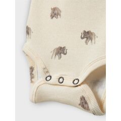 LiLAtelier - Langarmbody mit kleinen Elefanten - Turtledove