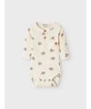 LiLAtelier - Langarmbody mit kleinen Elefanten - Turtledove
