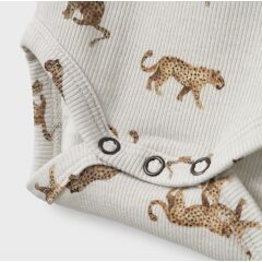 LiLAtelier - Langarmbody mit Leoparden - Vapor Blue