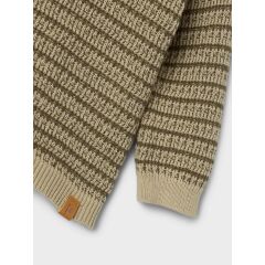 LIL´Atelier - leichter Strickpulli gestreift - Moss Gray