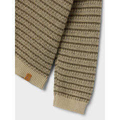 LIL´Atelier - luftiger Strickpullover gestreift - Moss Gray