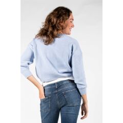 Love2Wait - Cropped Strickpulli- hellblau