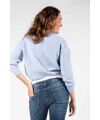 Love2Wait - Cropped Strickpulli- hellblau