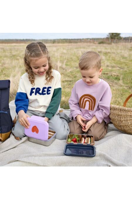 Lässig - Kinder Brotdose Edelstahl Little Gang Smile - Navy