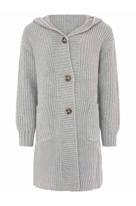 Zwillingsherz -  Cardigan "Katinka"one size - hellgrau