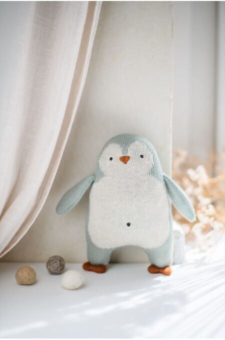 Ava & Yves - Babyrassel Pinguin - hellblau