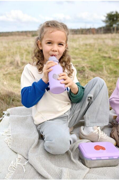 Lässig - Kinder Trinkflasche Edelstahl  Little Gang Heart - Lila