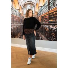 Love2Wait - Jeansrock mit Split - Charcoal