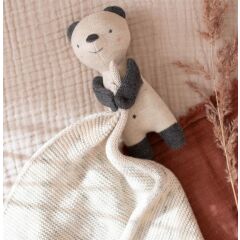 Ava & Yves - Kuscheltuch Panda - creme