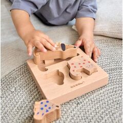 Lässig - Sensorik Spielzeug - Holzpuzzle - Little...