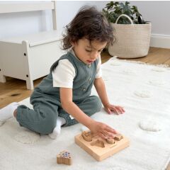 Lässig - Sensorik Spielzeug - Holzpuzzle - Little...