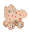 Lässig - Sensorik Holzspielzeug - Katze auf Rollen