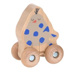 Lässig - Sensorik Holzspielzeug - Vogel auf Rollen
