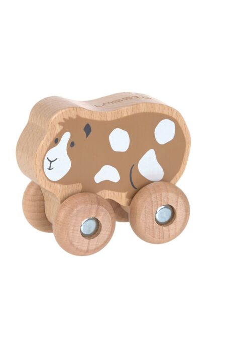 Lässig - Sensorik Holzspielzeug - Meerschweinchen auf Rollen