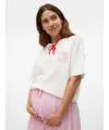 Mamalicious - T-Shirt - MAMA ALL DAY EVERY DAY - schnee weiss / pink