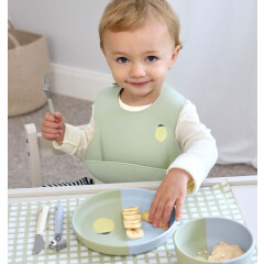 Lässig - Kinderteller Silikon - Happy Fruits - Lemon