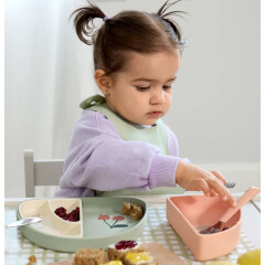 Lässig - Kinderteller Set Silikon - Happy Fruits -...