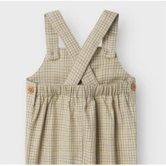 LIL´Atelier - leichte Latzhose karriert - Moss Gray