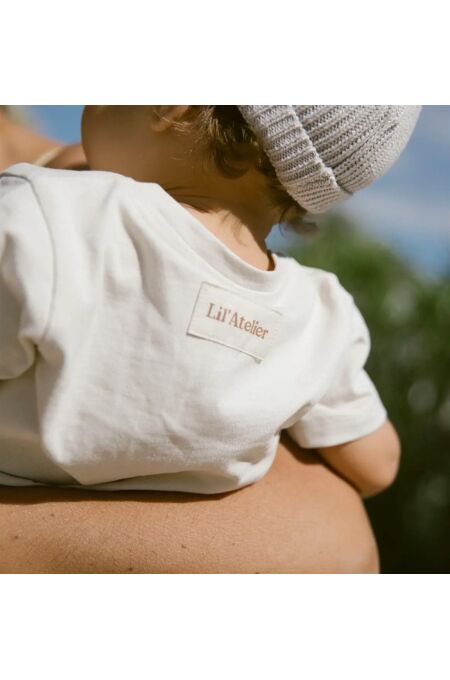 LilAtelier - Kurzarmbody mit Knopfleiste - Turtledove