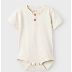 LilLAtelier - Kurzarmbody mit Knopfleiste - Turtledove