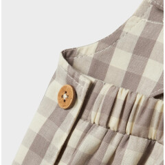 LIL´Atelier - Latzhose Karomuster - Vapor Blue