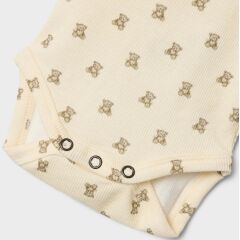 LilLAtelier - Langarmbody mit Teddy Print - Turtledove