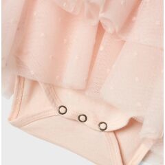 LilLAtelier - Rüschen Kurzarmkleidchen - Peach Blush