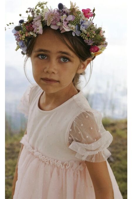 LilLAtelier - Kleinkind festliches Tüllkleid - Peach Blush