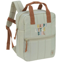 Lässig - Kindergartenrucksack Square - Little Gang - light khaki