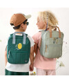 Lässig - Kindergartenrucksack Square - Little Gang - light khaki
