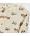 LilLAtelier - Kleinkind Wolllangarmshirt mit Flugzeugen - Turtledove