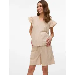 Mamalicious - Shorts gestreift - Humus/ Snow White