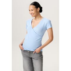 Noppies Maternaty - rib kurzarm Still-Shirt - Light Sky
