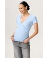 Noppies Maternaty - rib kurzarm Still-Shirt - Light Sky