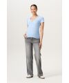 Noppies Maternaty - rib kurzarm Still-Shirt - Light Sky