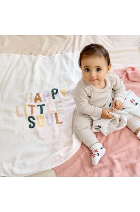 Lässig - Mulltücher (2 Stk) 120X120 - Happy Fruits - Birne