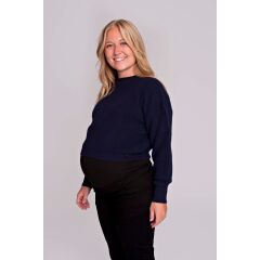 Love2Wait - Croped Strickpulli- navy