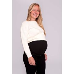Love2Wait - Cropped Strickpulli - off white