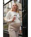 Love2Wait - Cropped Strickpulli - off white