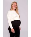 Love2Wait - Cropped Strickpulli - off white