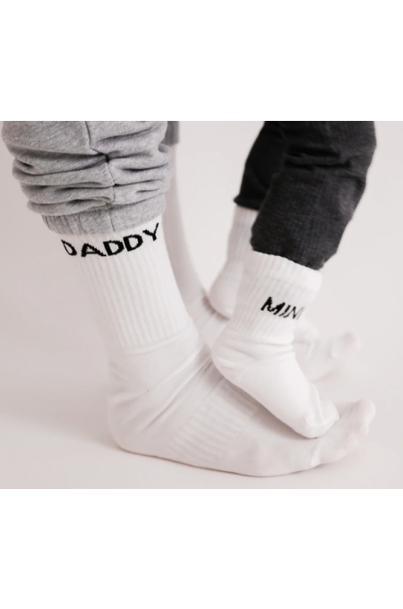 Famvibes - DADDY Socken - weiss/schwarz
