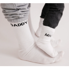 Famvibes - DADDY Socken - weiss/schwarz