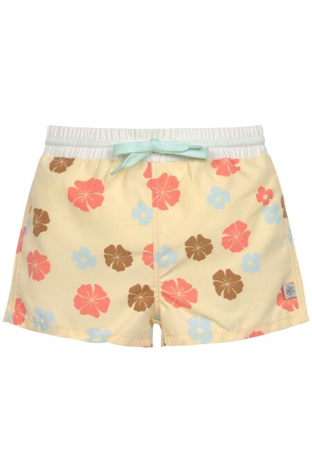 Lässig - UV-Shorts mit Windel - Flowers - Vanilla