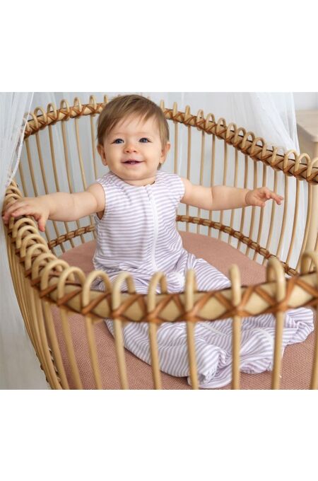 Lässig - Schlafsack aus Eucalyptus - Gestreift lavender