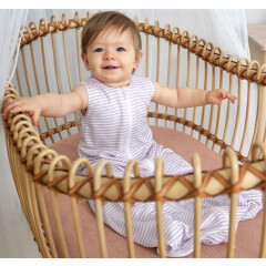 Lässig - Schlafsack aus Eucalyptus - Gestreift lavender